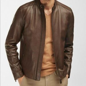 Massimo Dutti Nappa Leather Jacket NWOT